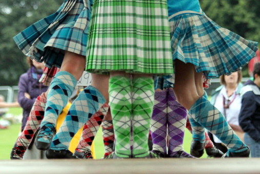 Sword dancing is a traditional event at the Highland Games of Scotland