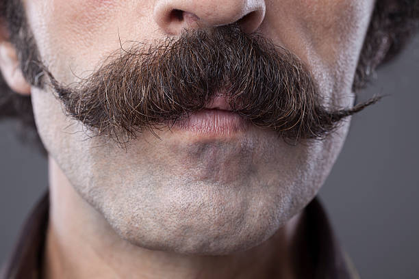 istock Close up handlebar mustache for movember concept 490554244