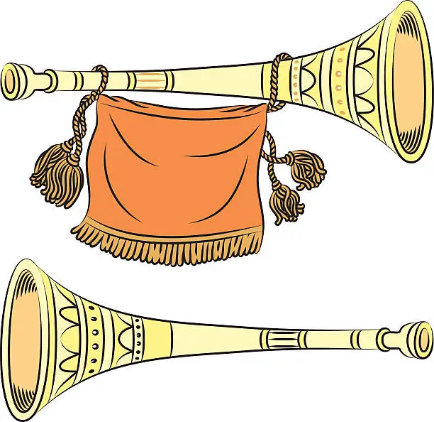 Vector illustration of Golden pipe