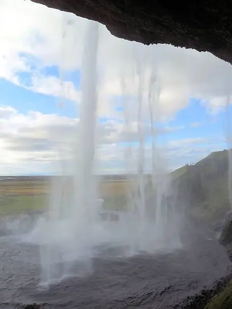 natural landscape with waterfalls