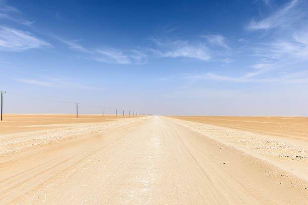 Route 43 to Ubar, Rub al-Khali desert (Oman) stock photo