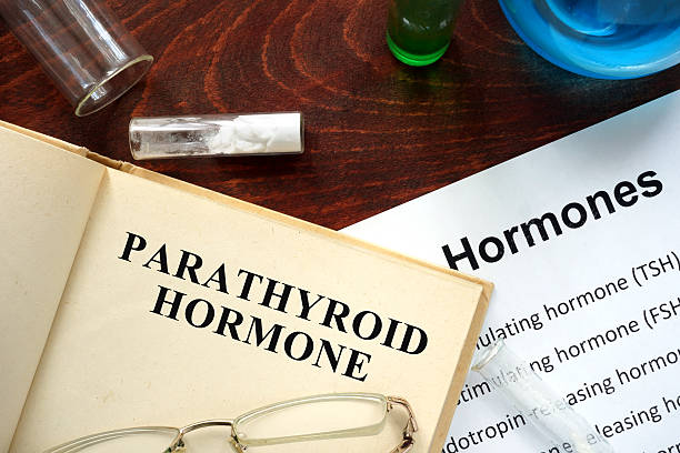 istock Hormone parathyroid hormone (PTH)  written on book. 490555670