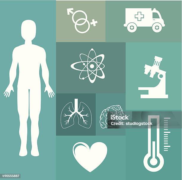 Medizinische Design Stock Vektor Art und mehr Bilder von Atom - Atom, Ausfallschritt, Dehnen