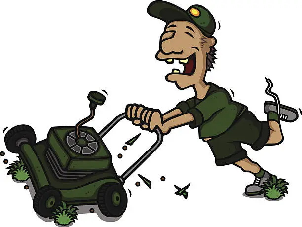 Vector illustration of Lawnmower Man