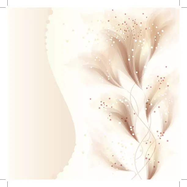 Vector illustration of Vector background with delicate flowers