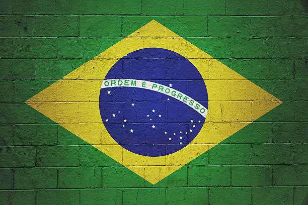 bandeira brasileira pintado na parede - flag brazil brazilian flag dirty - fotografias e filmes do acervo