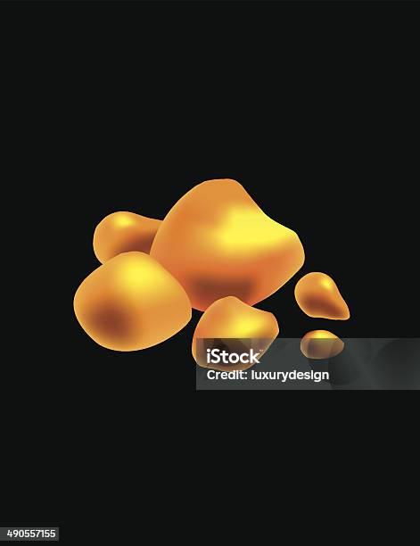 Pure Gold Metal Rocks Stock Illustration - Download Image Now - Backgrounds, Black Color, Confidence