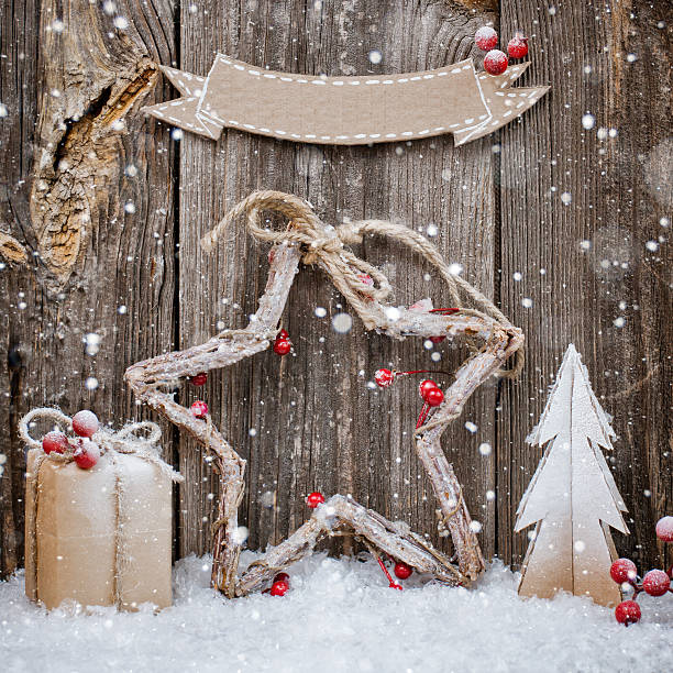 istock Christmas decoration over wooden background 490557302