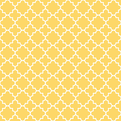 Traditional quatrefoil lattice pattern. Seamless vector background.