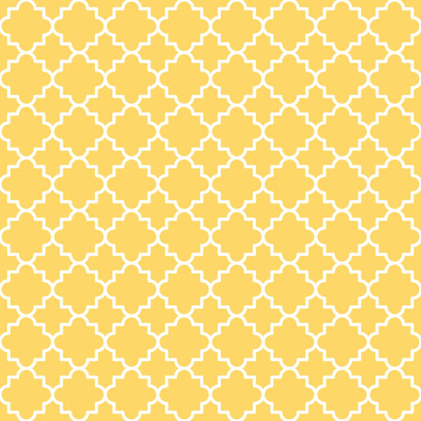 Quatrefoil Lattice Pattern Traditional quatrefoil lattice pattern. Seamless vector background. moroccan pattern stock illustrations