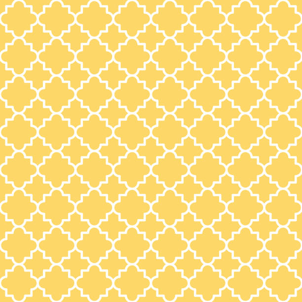 Quatrefoil Lattice Pattern vector art illustration