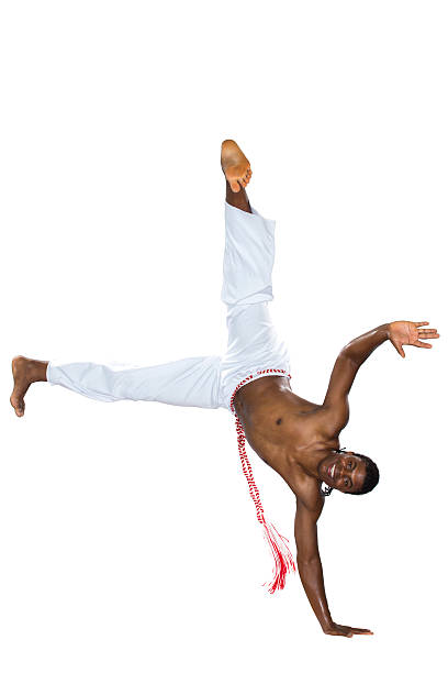 istock Capoeira, Brazilian Man, white pants 490560353