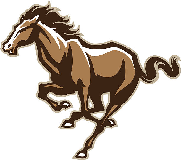ランニング馬 - stallion点のイラスト素材／クリップアート素材／マンガ素材／アイコン素材