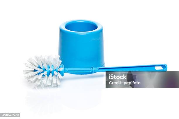 Plastic Blue Toilet Brush Stock Photo - Download Image Now - Toilet Brush, 2015, Bathroom