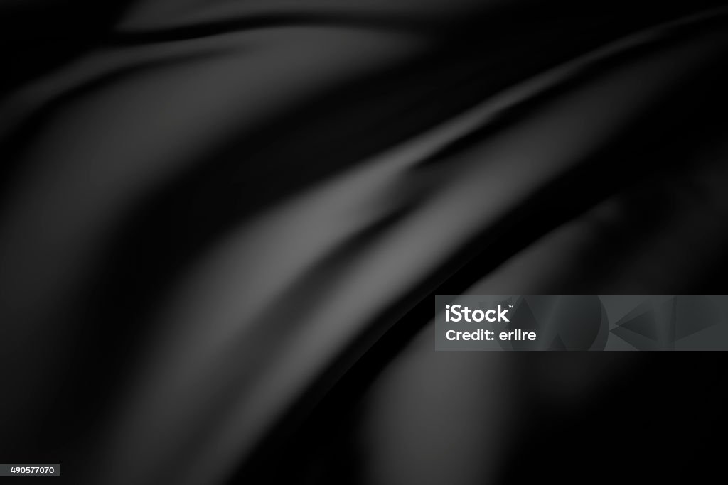 Black silk 3d rendering of a background of a black silk Black Color Stock Photo