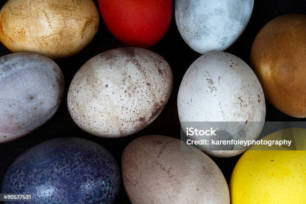 Uova Di Pasqua Colorate - Fotografie stock e altre immagini di Blu - Blu, Cibo biologico, Colore descrittivo