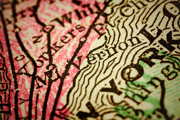 istock Mount Vernon, New York on an Antique map 490577998
