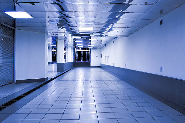 istock beautiful interior of futuristic corridor 490579773