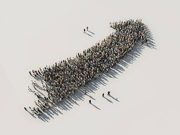 arrow of crowds arrow of crowds business relationship photos stock pictures, royalty-free photos & images