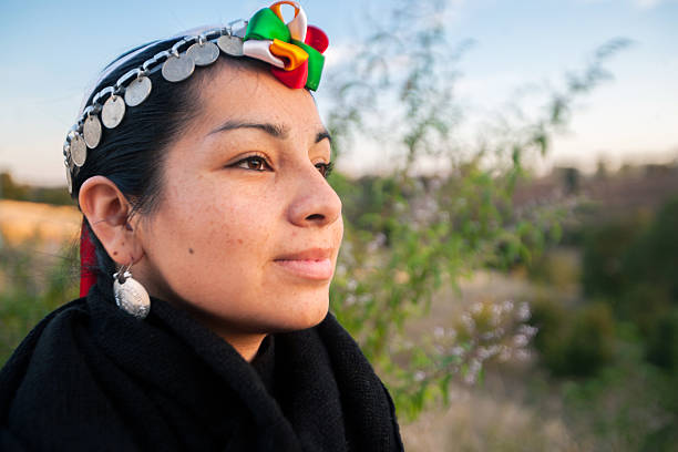 Das mapuche Frau im Freien – Foto