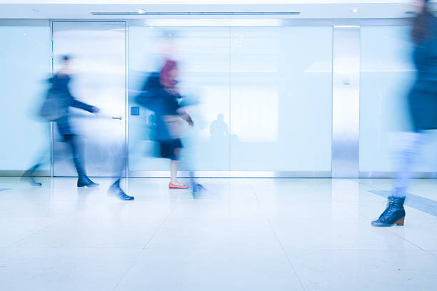 istock Blur Movement people in Rush Hour train station, London, UK 490582407