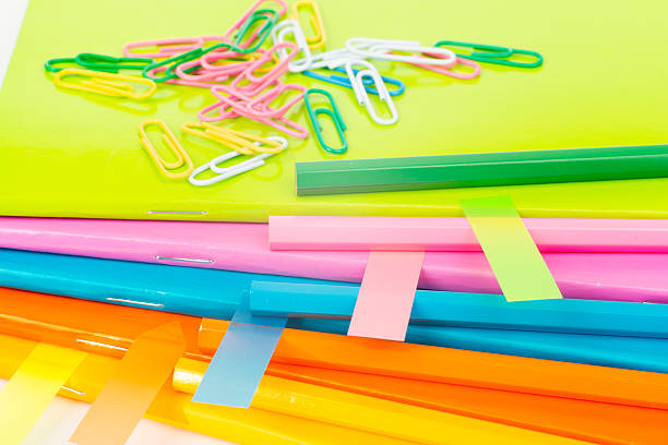 istock Colorful copybooks with stickers 490582910