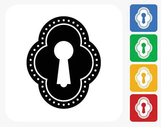 Vector illustration of Keyhole Icon Flat Graphic Design