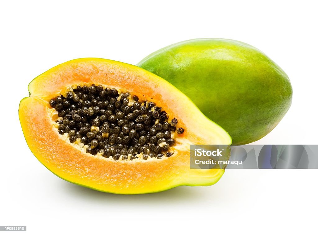 Papaya Fresh and tasty papaya isolated on white background 2015 Stock Photo