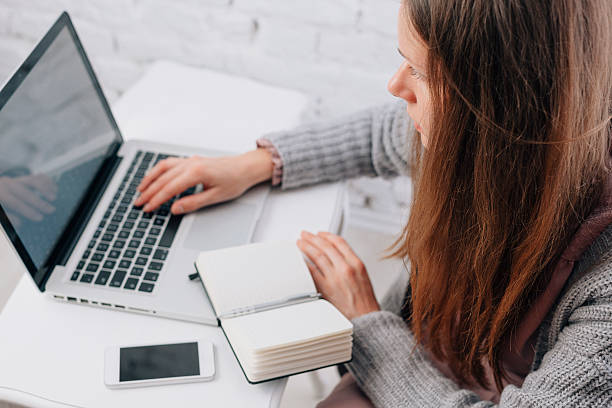 istock Close Up Of Woman Using Laptop 490584088