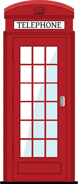 Vector illustration of London phone box