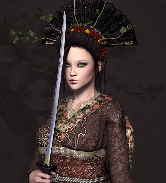 istock Beautiful woman with sword 490585816