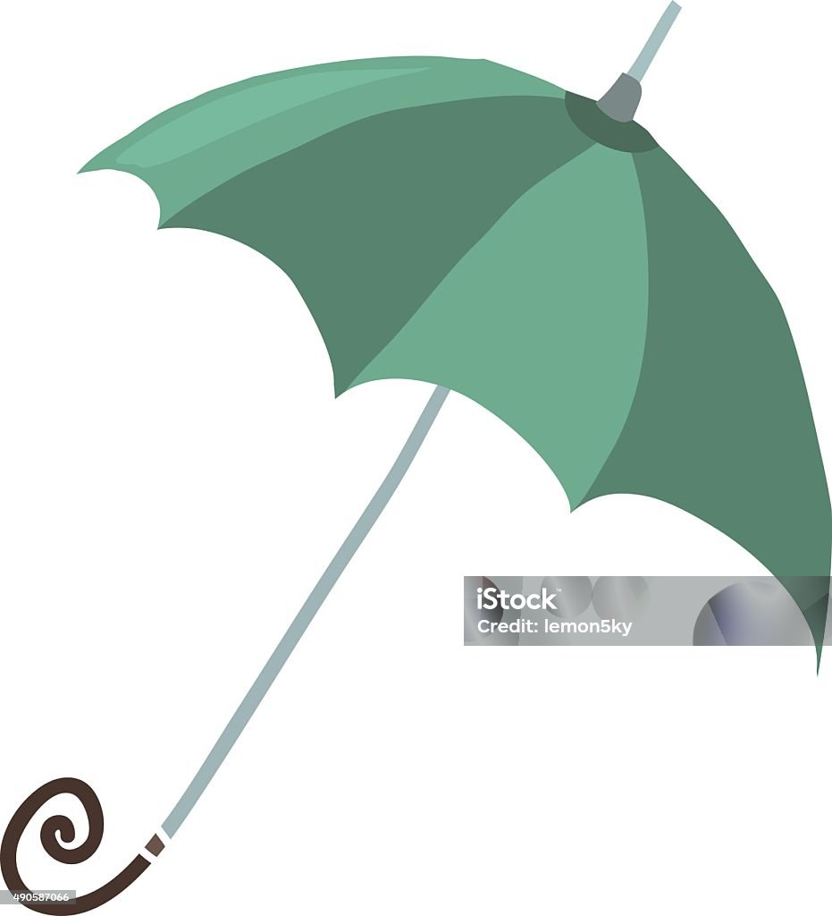 Cartoon umbrella flat icon. The vector illustration for ui, web games, tablets, wallpapers, and patterns. 2015 stock vector