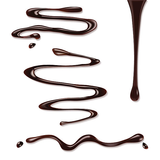 schokolade fließen. vektor-illustration - chocolate sauce stock-grafiken, -clipart, -cartoons und -symbole