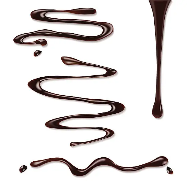 Vector illustration of Chocolate flow. Vector Illustration