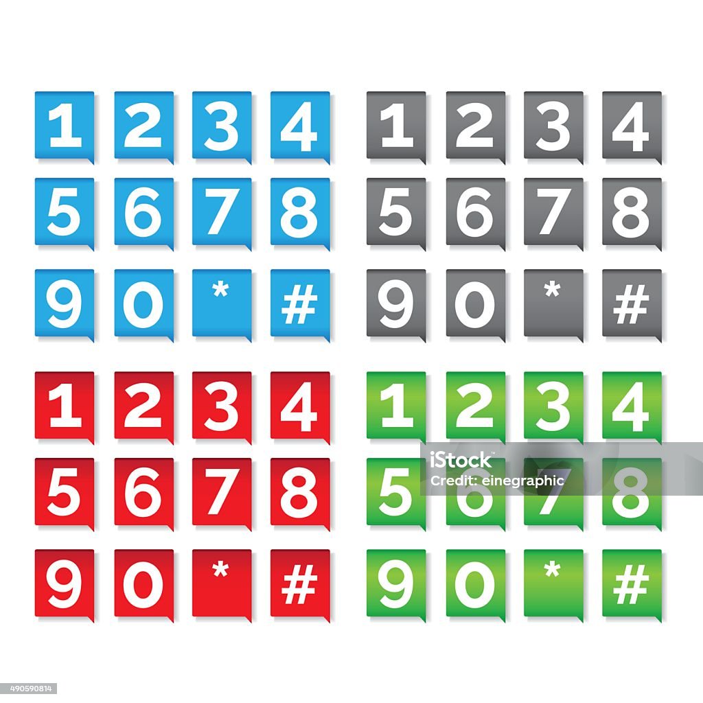 Color Set Number Number Set Vector Colors Stock Illustration - Download Image Now - 2015 ...