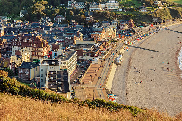 istock Etretat commune from viewpoint, France 490591572