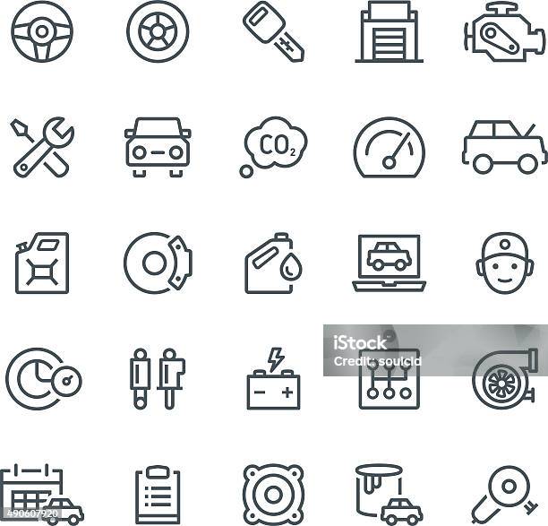 Car Service Icons Stock Illustration - Download Image Now - Driving, Icon Symbol, Car