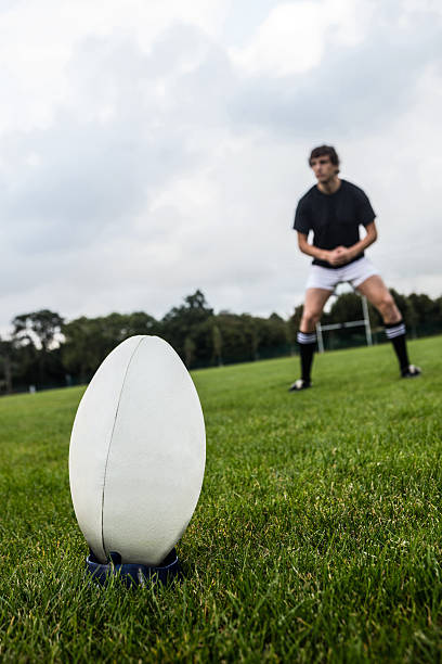 istock Rugby player about to kick ball 490608144