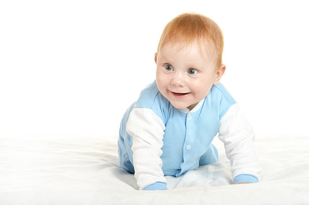 istock Adorable baby boy on blanket 490608630
