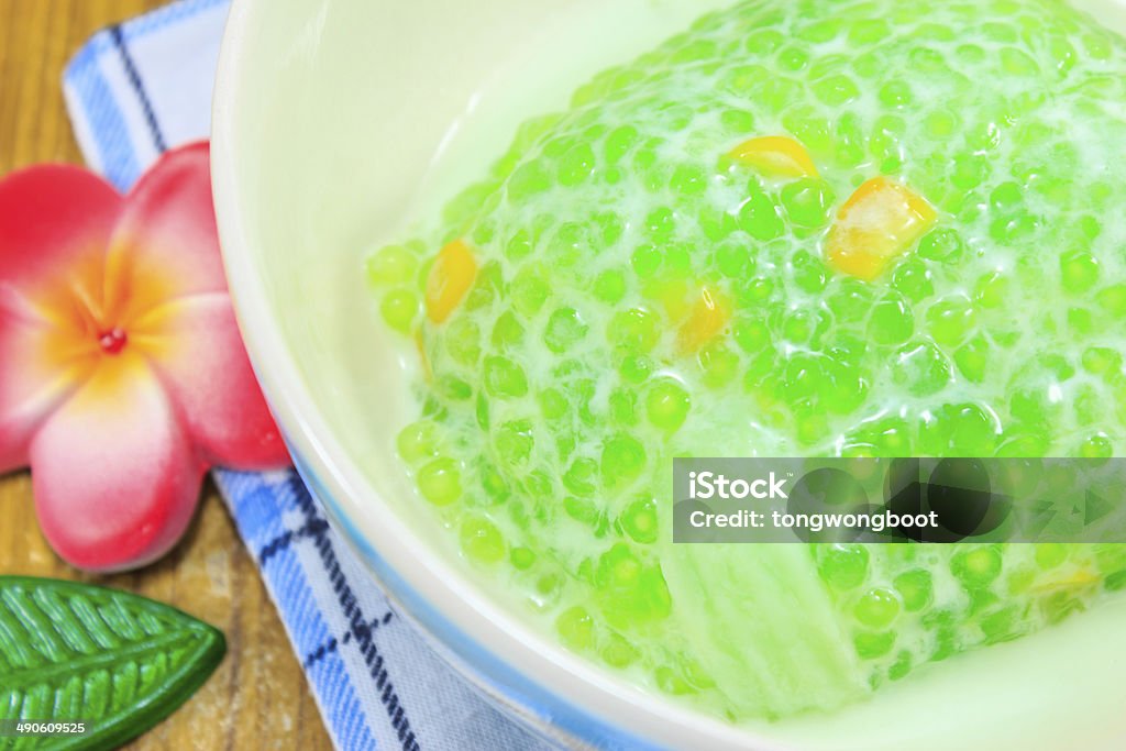Sago dessert (Thaïlandais) - Photo de Couleur verte libre de droits