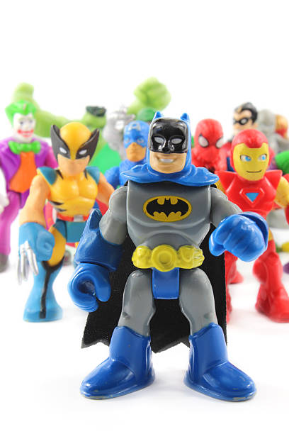 Marvel Super Hero Squad toys figurines stock photo
