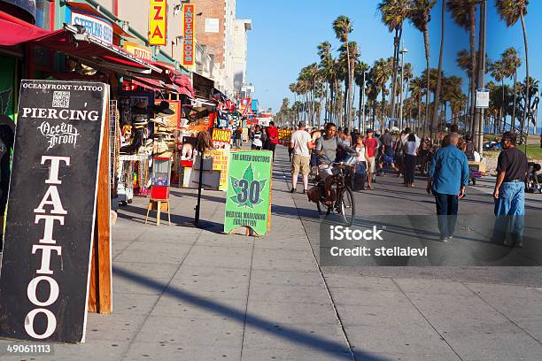 Venice Beach Boardwalk Venice California Stock Photo - Download Image Now - Cannabis Plant, City Of Los Angeles, Los Angeles County