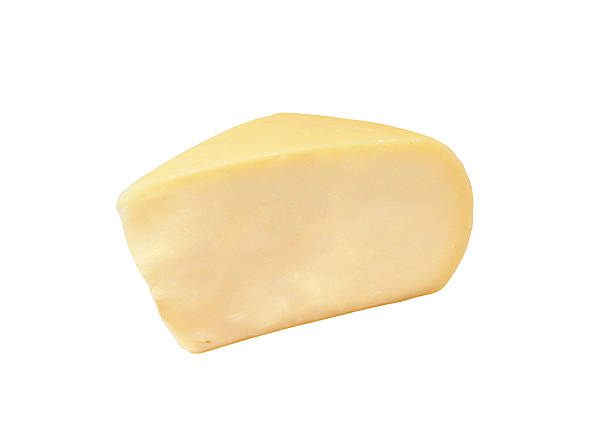 istock Piece of cheese isolated on white background 490612537