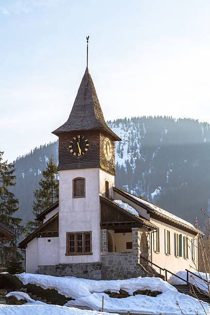 les diablerets - swiss culture european alps gstaad village zdjęcia i obrazy z banku zdjęć