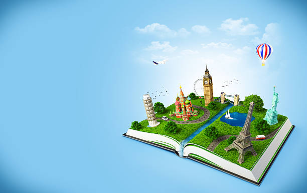 travel книги - airplane europe transportation big ben стоковые фото и изображения