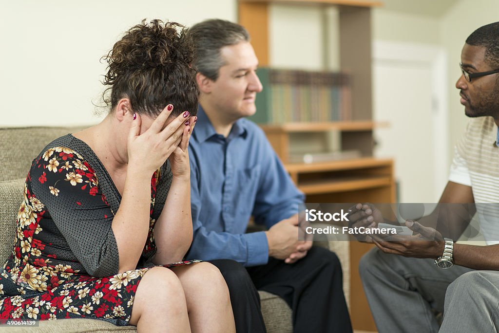 Therapy Couple in a therapy session. 20-29 Years Stock Photo