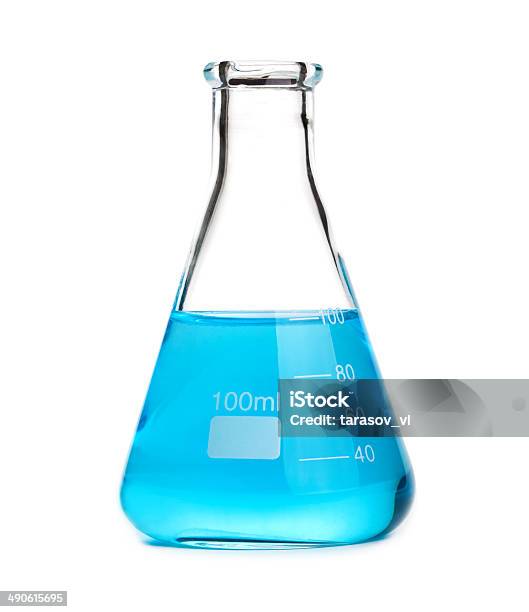 Beaker Isolated On White Stock Photo - Download Image Now - Beaker, Laboratory Flask, Science