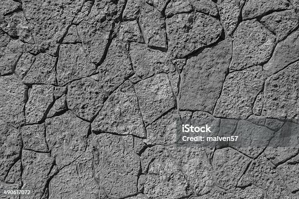 Texture Of Black Color Stone Wall With Cracks Stock Photo - Download Image Now - 2015, Abstract, Backgrounds