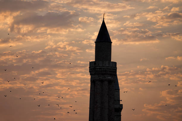 minarets cloud sunrise antalya
