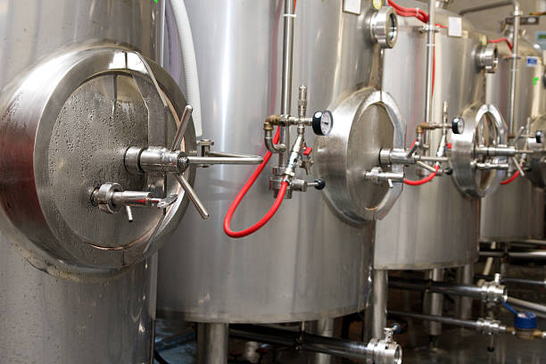 istock Modern interior of a brewery 490617886